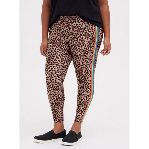 torrid Pants - Torrid 3 3X Full Length Signature Waist Liquid Legging Animal Rainbow Stripe